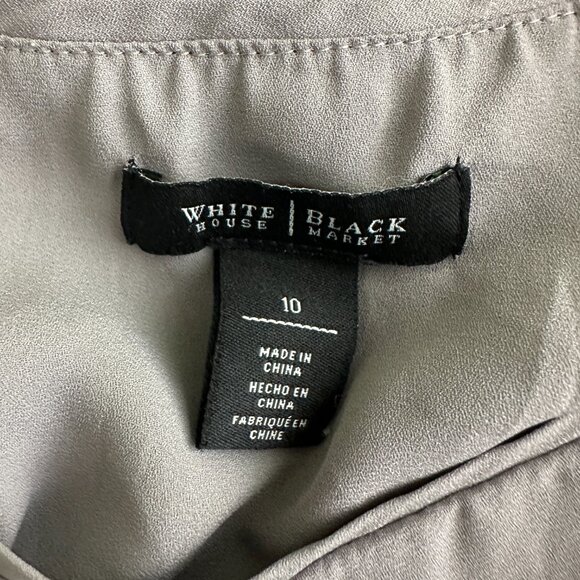 2/$30 White House Black Market High Low Layered Tunic Top Gray 10 #A0418 - Picture 5 of 8